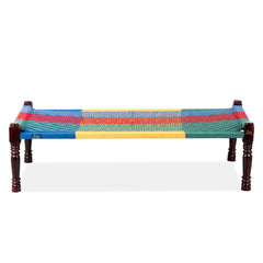 Indian Solid Wood Handmade Rajasthani Charpai Khat Manjhi Woven Charpai Daybed