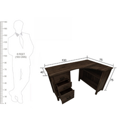 The Attic Illinoi Solid Wood Study Table Walnut