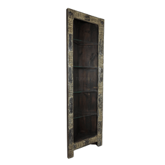 Indian Hand Carved Solid Wood Bookshelf B7