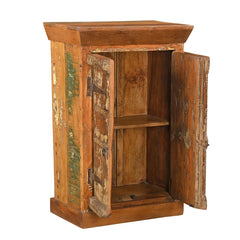 Indian Vintage Hand Carved Solid Wood Cabinet D125