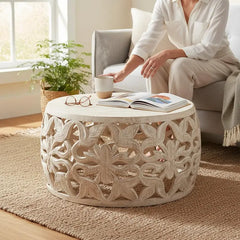Indian Hand Carved Mango Wood Coffee Table C155