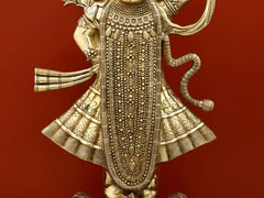 Indian Lord Shri Krishna as Shrinath Ji Brass Statue