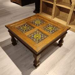 Mughal Hand Painted Solid Wood Coffee Table C28