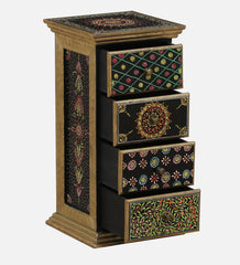 Shanti Surprise Solid Wood End Table In MultiColour With Drawers