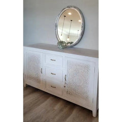 Indian Handmade Solid Wood Carved Sideboard