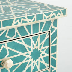 Maaya Bone inlay Chest of 3 Drawers Dresser
