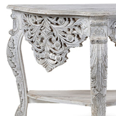 French Arched Hand Carved Indian Solid Wood Console  Table 17