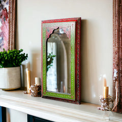 Avani Handpainted Solid Wooden Mirror Frame 45