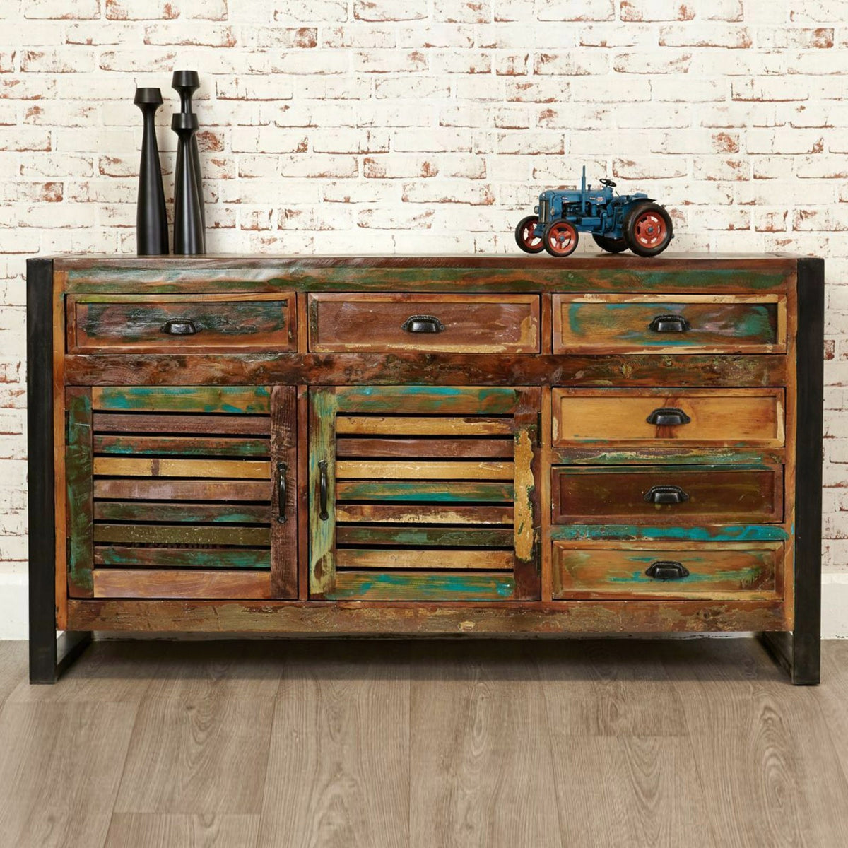 Aspen Reclaimed Wood Industrial Sideboard Buffet Hutch 150cm