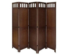 Urban Art Mango Wood Partition Screen Room Divider Traditional Handicrafts Plain Pattern