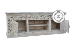 Indian Furniture Bleached  TV Unit White