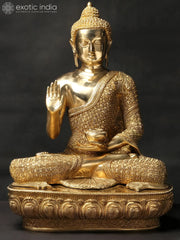 Indian Buddha Tibetan Buddhist Buddha In Brass Statue