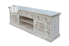 Indian Furniture Bleached  TV Unit White