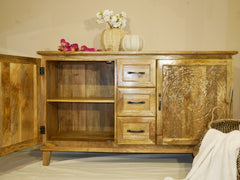 Kalah Hand Carved Solid Wooden Sideboard Buffet 150x90x45cm KLA0130