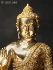 Indian Buddha Tibetan Buddhist Buddha In Brass Statue