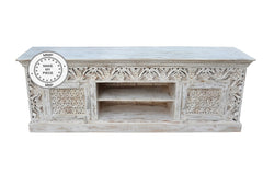 Indian Furniture Bleached  TV Unit White