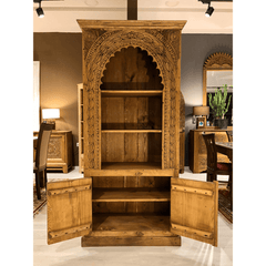 Indian Hand Carved Solid Wood Bookshelf B8