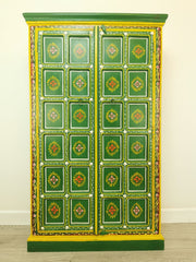 Avani Indian Hand Painted Solid Wood Cabinet Wardrobe D76