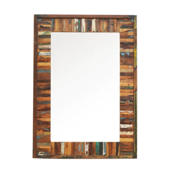 Nirvana Reclaimed Wood Wall Mirror Frame 100cms