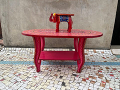 Indian Hand Painted Solid Wood Coffee Table C151