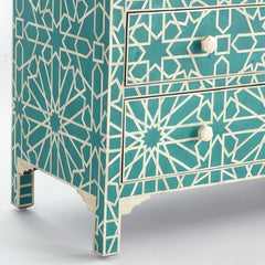 Maaya Bone inlay Chest of 3 Drawers Dresser