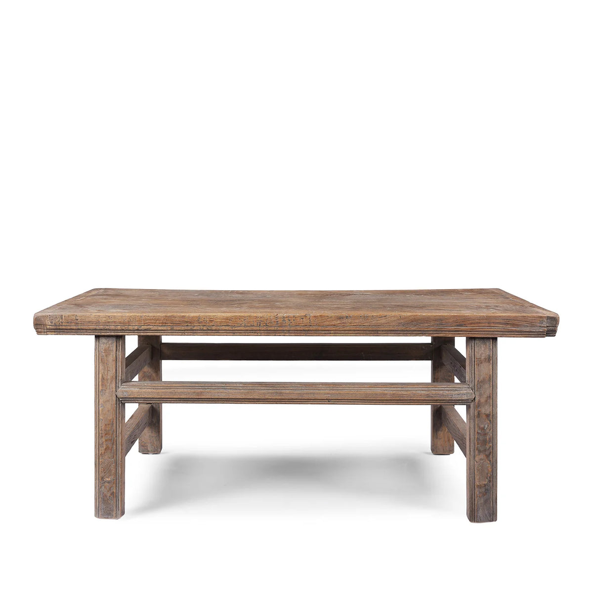 Bleached Solid Wood Hand Carved Coffee Table C61