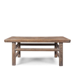 Bleached Solid Wood Hand Carved Coffee Table C61
