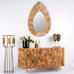 Kraft Bazaar Indian Mango Wood Hand Carved Sideboard