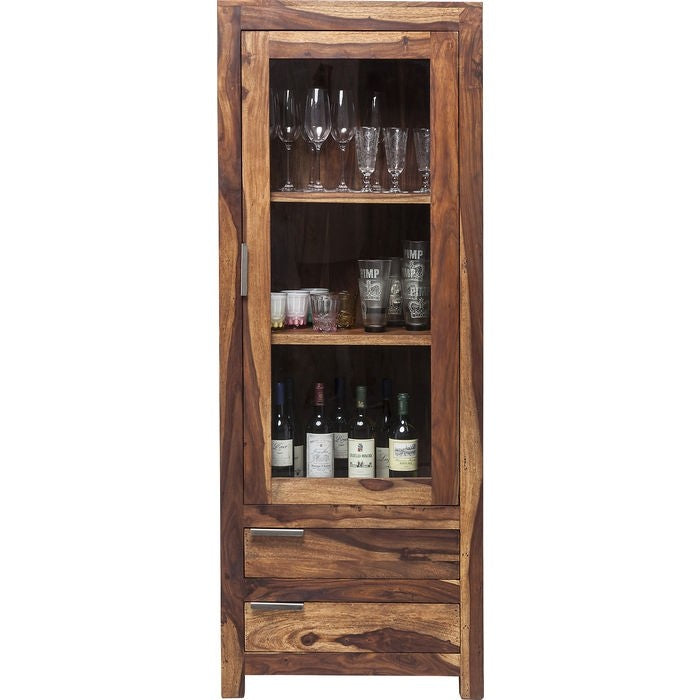 Boston Silver Contemporary Solid Wood Display Cabinet Bar Cabinet Tall 180 cm