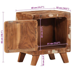 Nirvana  Reclaimed  Solid Wood Bedside Table    39