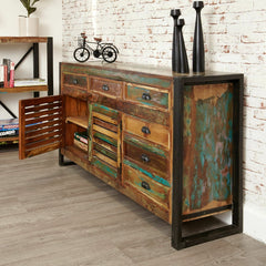 Aspen Reclaimed Wood Industrial Sideboard Buffet Hutch 150cm