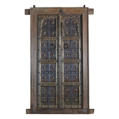 Indian Vintage Antique Hand Carved Solid Wooden Door 28