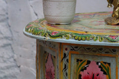 Indian Hand Painted Carved Solid Wood Coffee Table C142