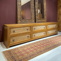 Indian Hand Carved Solid Wooden TV Unit 05