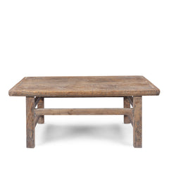 Bleached Solid Wood Hand Carved Coffee Table C61