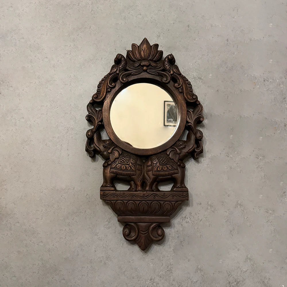 Antique Hand Carved Solid Wood Mirror Frame 99