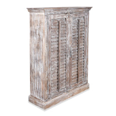 Salvage Reclaimed Wood Hand Carved Almirah Cabinet Wardrobe 03