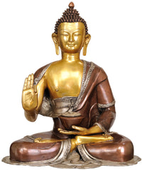 Indian Buddha Tibetan Buddhist Buddha In Brass Statue