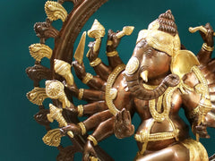 Indian Lord Ganesha Handmade Brass Statue