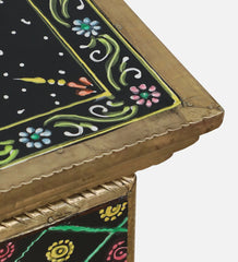 Shanti Surprise Solid Wood End Table In MultiColour With Drawers