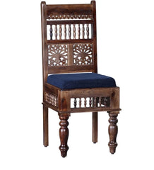 Hand Carved Solid Wood 6 Seater Dining Table Set 26
