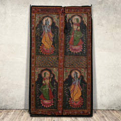 Mughal Hand Painted Reclaimed Wooden Door 61