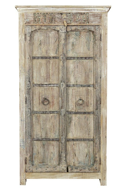 Vintage 2-Door Cabinet in Scrap Wood, India Brocante