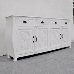 French Colonial Style Carved Large Sideboard