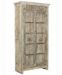 Vintage 2-Door Cabinet in Scrap Wood, India Brocante