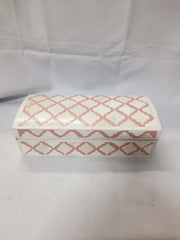 Real Bone Inlay Designer Luxury Jewellery Box Gift Storage Pink Mughal