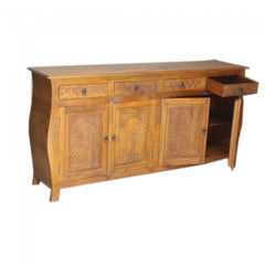 French Colonial Style Carved Large Sideboard