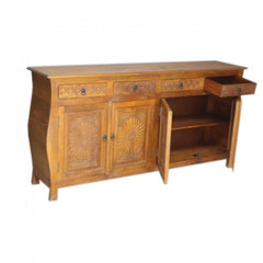 French Colonial Style Carved Large Sideboard