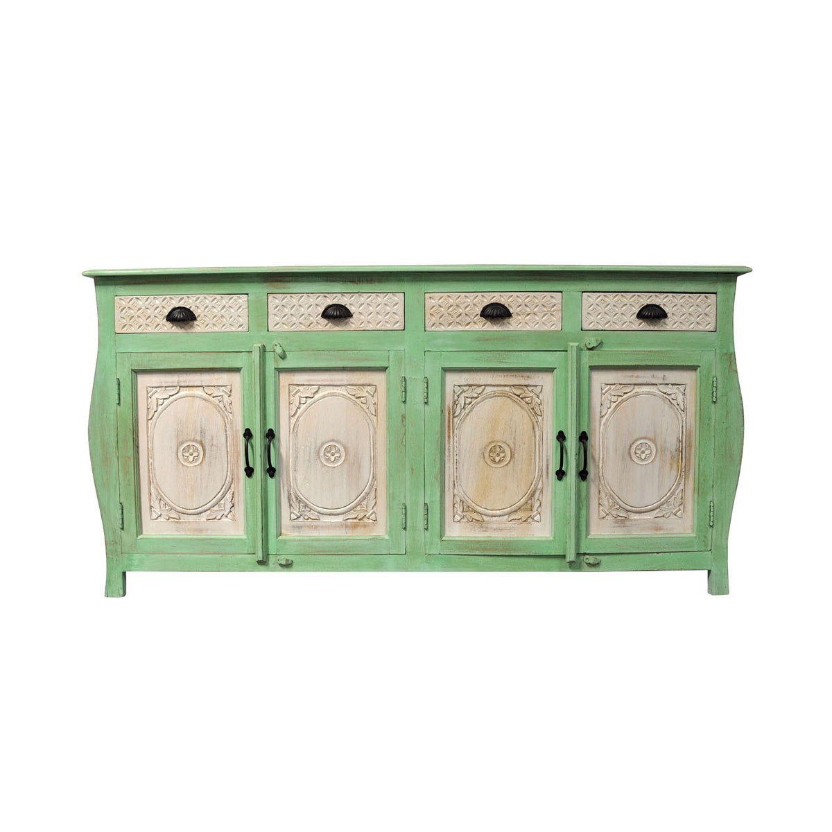 French Colonial Style Carved Large Sideboard