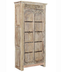 Vintage 2-Door Cabinet in Scrap Wood, India Brocante